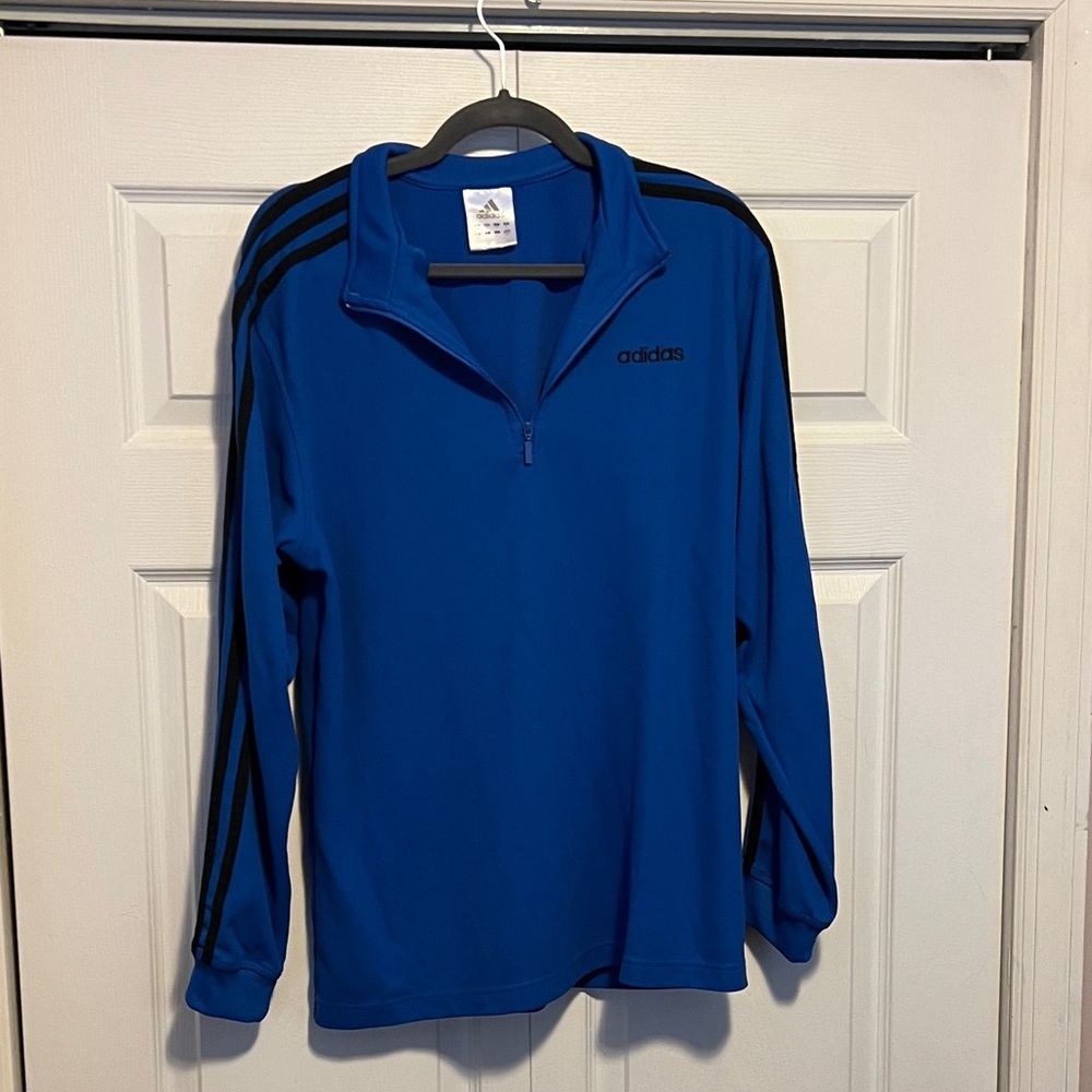Adidas Royal Blue Half-Zip Top